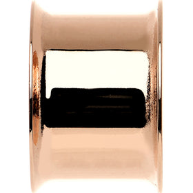 9/16 Double Flare Rose Gold Plated Hollow Tunnel Plug