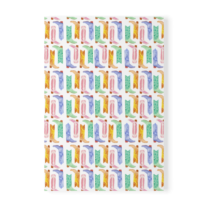 Watercolor Cowboy boots Softcover Notebook