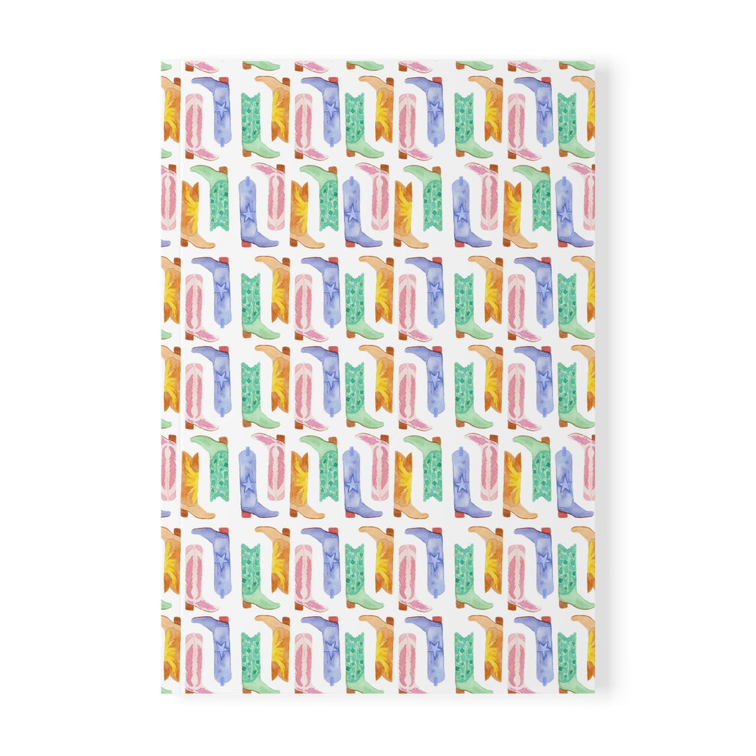 Watercolor Cowboy boots Softcover Notebook