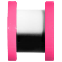 00G Pink Neon Acrylic Modern Yin Yang Screw Fit Tunnel Plug