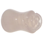 2G Natural Rose Quartz Blooming Flower Stone Saddle Plug