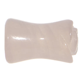 2G Natural Rose Quartz Blooming Flower Stone Saddle Plug