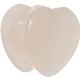 9/16  Natural Rose Quartz Sweet Heart Stone Saddle Plug Set
