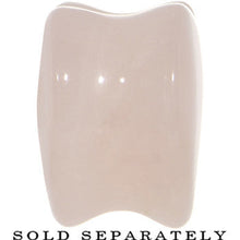 5/8 Natural Rose Quartz Sweet Heart Stone Saddle Plug Set