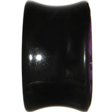 18mm Black Acrylic Purple Metallic Rose Flower Plug