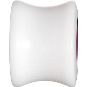 1/2 White Acrylic Pink Metallic Rose Flower Plug