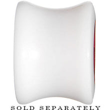 1/2 White Acrylic Pink Metallic Rose Flower Plug