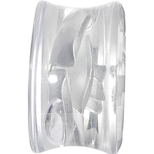 18mm Clear Acrylic Floating Silver Metallic Rose Flower Plug