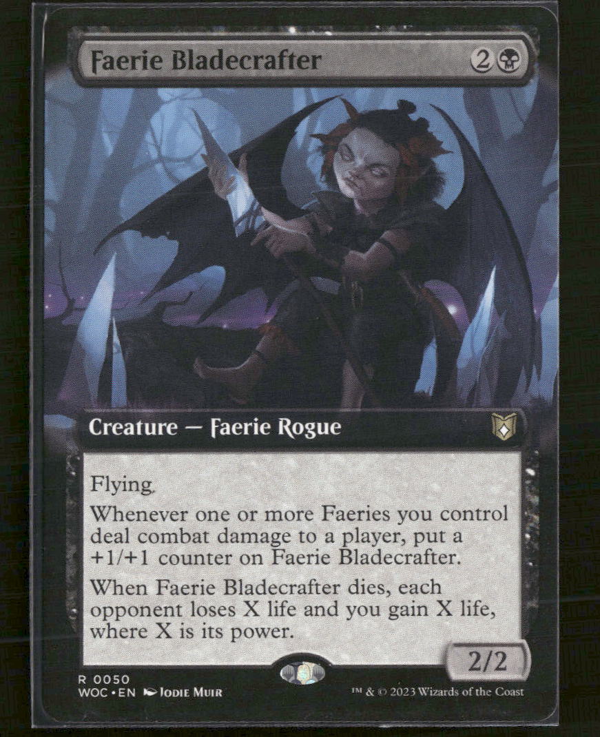 Commander: Wilds of Eldraine Faerie Bladecrafter (Extended Art) #50