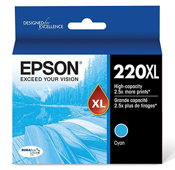 New, Pre-Owned - Epson 220XL High-capacity Cyan Ink Cartridge