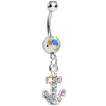 Aurora Gem Sparkle Anchor Belly Ring
