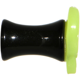 4G Acrylic Neon Yellow Skull Saddle Plug