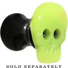 4G Acrylic Neon Yellow Skull Saddle Plug