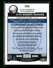 2015-16 O-Pee-Chee Platinum Blue-Rainbow-Autographs Ryan Nugent-Hopkins Auto #RN