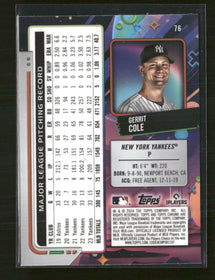 2024 Topps Chrome Cosmic Gerrit Cole #76