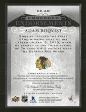 2019-20 Upper Deck Clear Cut Embedded Endorsements Adam Boqvist #/99 Auto #EE-AB