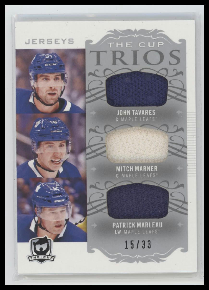 2018-19 Upper D The Cup Trios Jersey John T / Mitch M / Patrick M #/33 #C3-TML