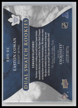 2025-26 Upper D Black Diamond Dual Swatch Rookies Easton Cowan #/75 #EDS-EC