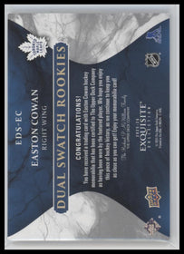 2025-26 Upper D Black Diamond Dual Swatch Rookies Easton Cowan #/75 #EDS-EC