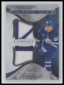 2025-26 Upper D Black Diamond Dual Swatch Rookies Easton Cowan #/75 #EDS-EC