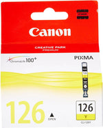 New, Pre-Owned - Canon 126 Standard Yield Yellow Ink Cartridge, 4564B001