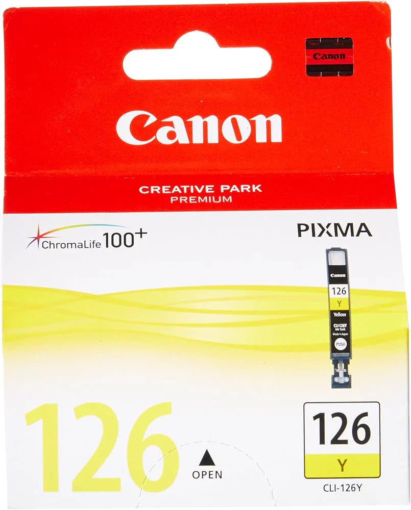 New, Pre-Owned - Canon 126 Standard Yield Yellow Ink Cartridge, 4564B001