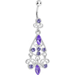 Luxurious Tantalize CZ Chandelier Belly Ring