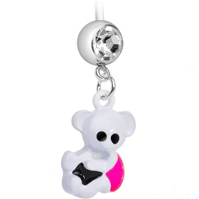Baby Pink Girl Bear Pregnancy Belly Ring