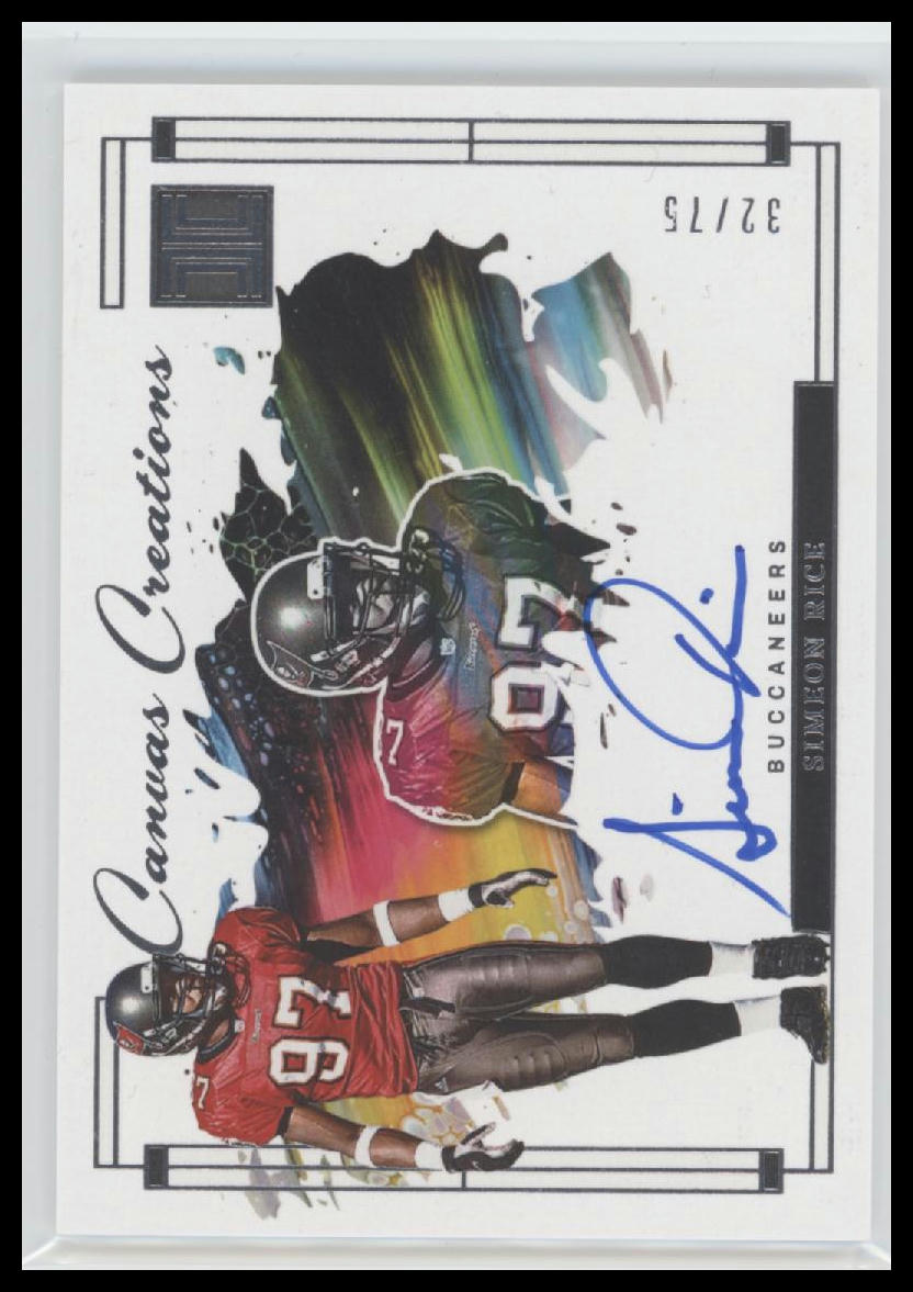 2024 Panini Impeccable Canvas Creations Signatures Simeon Rice #/75 Auto #CC-SRE