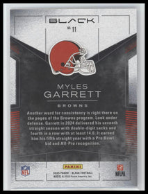 2025 Panini Black Smokescreen Myles Garrett #11