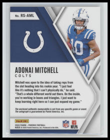 2024 Panini Phoenix Rookie Silhouettes Silver Adonai Mitchell #/75 #RS-AML