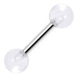 16G 1/4 Acrylic Clear Tragus Cartilage Barbell
