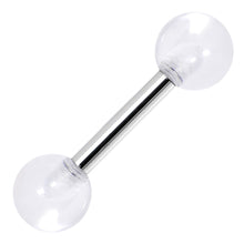 16G 1/4 Acrylic Clear Tragus Cartilage Barbell