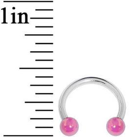 16G 5/16 Metallic Pink Horseshoe Circular Barbell