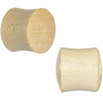 7/16 Organic Crocodile Wood Dome Double Flare Plug Set