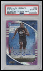 2020 Panini Absolute Signature-Purple Rain Joe Reed 10 PSA #159
