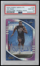 2020 Panini Absolute Signature-Purple Rain Joe Reed 10 PSA #159