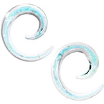 4G Aqua Sky Glow in the Dark Glass Spiral Taper Set