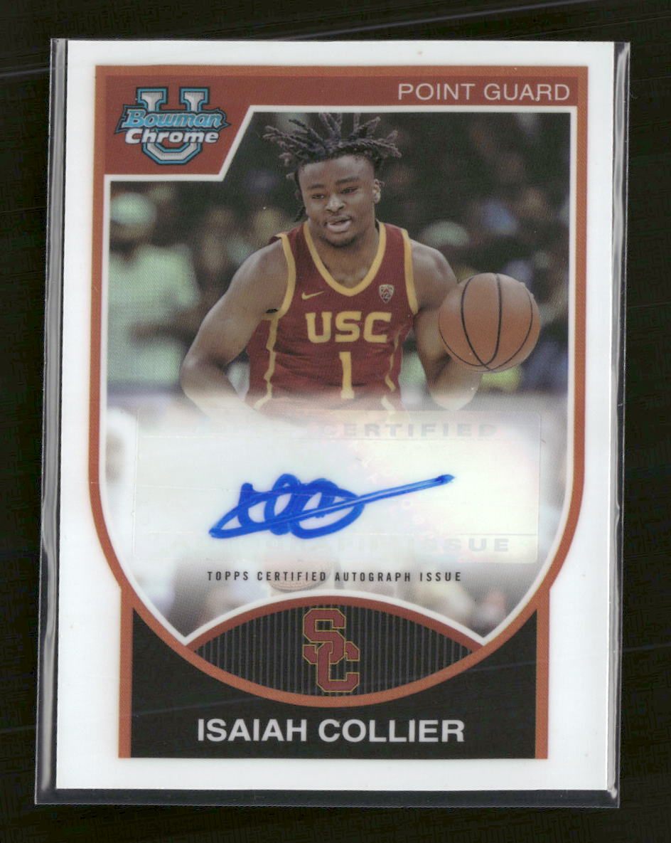 2023-24 Bowman University Chrome 2007-08 Auto Isaiah Collier #/99 #07BA-IC