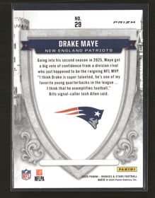 2025 Panini Rookies & Stars Crusade Red Plaid Drake Maye #29