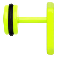 Light Green Neon Enamel Music Note Cheater Plug