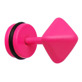 Pink Neon Enamel Pyramid Cheater Plug