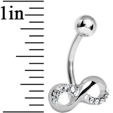 Infinity Symbol Clear Gem Belly Button Ring