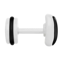 Black on White Enamel Bow Tie Cheater Plug