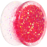 18mm Pink Gold White Acrylic Glitter Party Saddle Plug