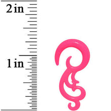 6G Pink Acrylic Southwestern Swirls Taper Spiral Plug