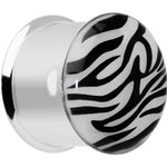 5/8 Stainless Steel Blue Tiger Print Solar Activated Saddle Plug