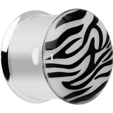 5/8 Stainless Steel Blue Tiger Print Solar Activated Saddle Plug