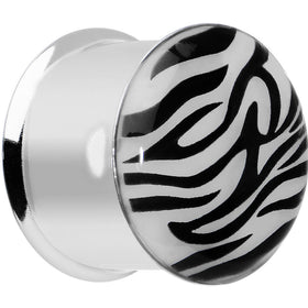 5/8 Stainless Steel Blue Tiger Print Solar Activated Saddle Plug