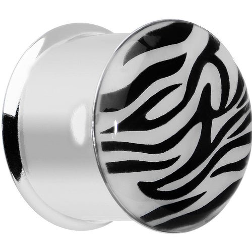 5/8 Stainless Steel Blue Tiger Print Solar Activated Saddle Plug
